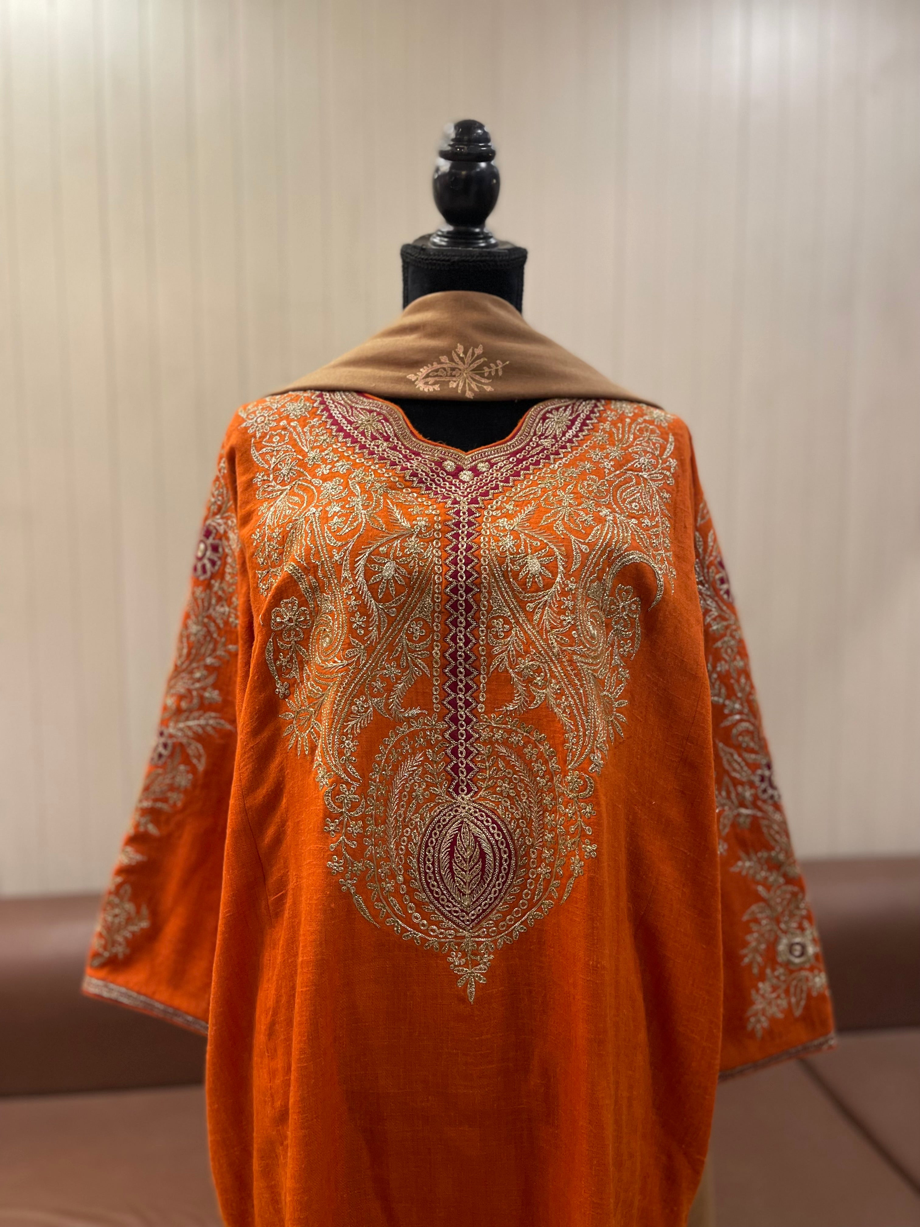 Purepashmina blend pheran set pwb501