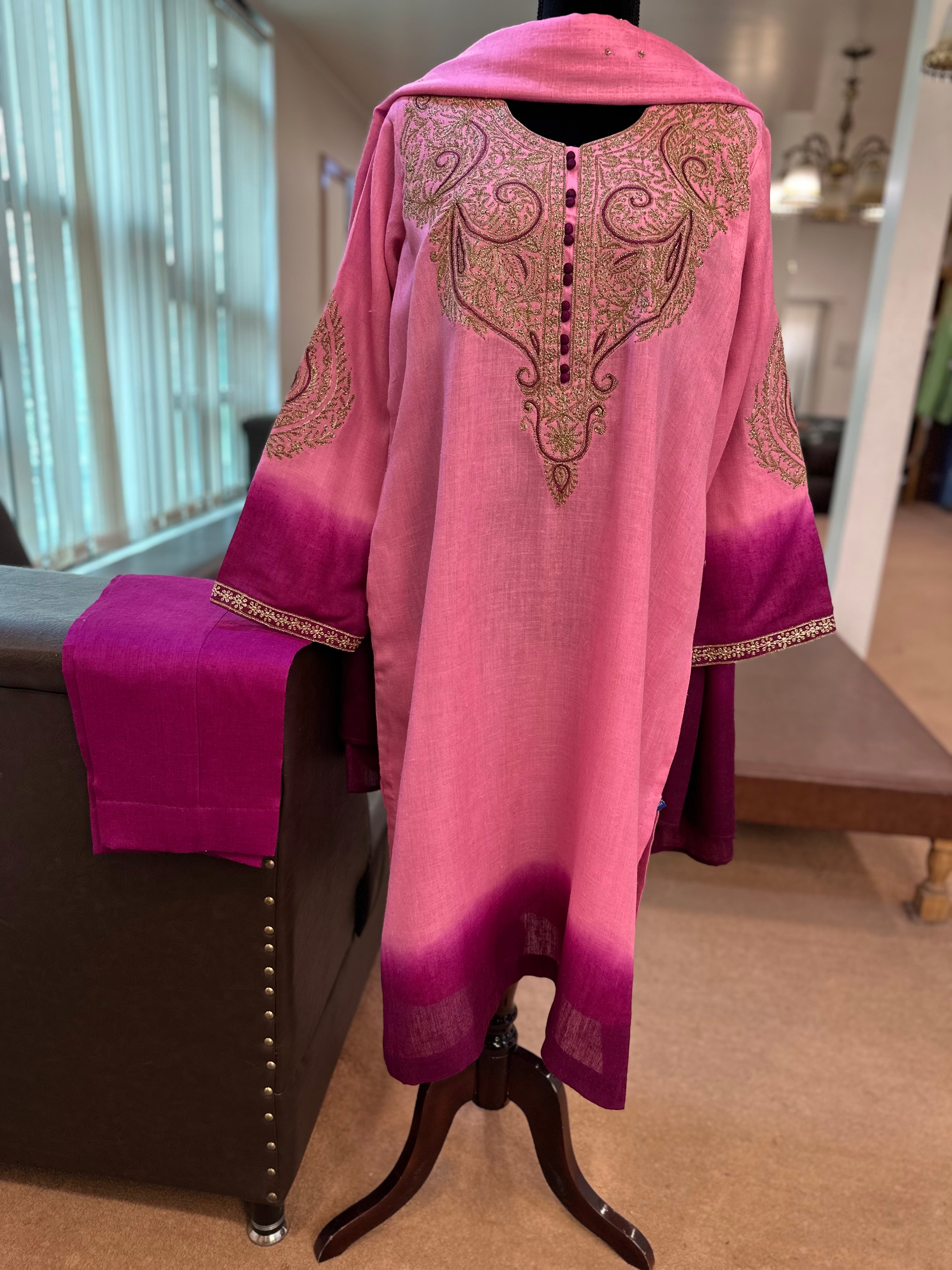 Purepashmina blend kurta set pwb434