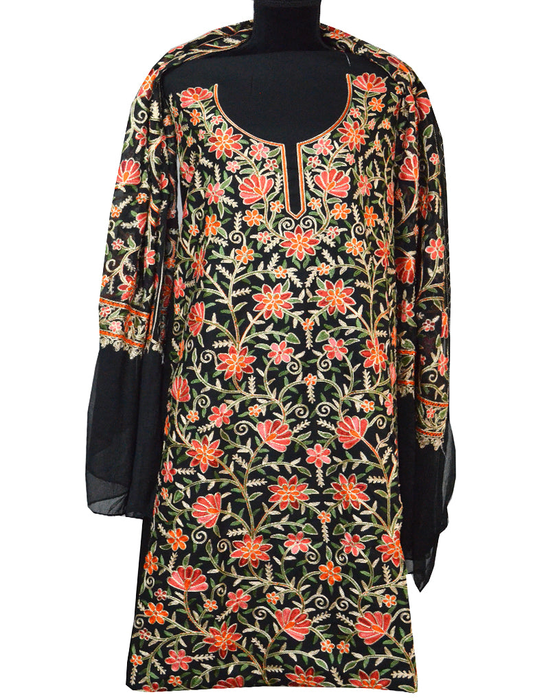 unstitched 3piece embroidery suit fabric FS003