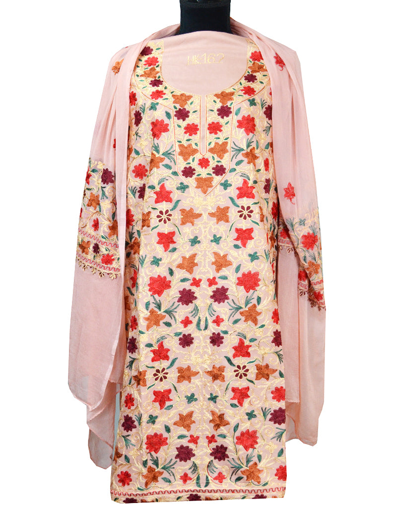 unstitched 3piece embroidery suit fabric FS005