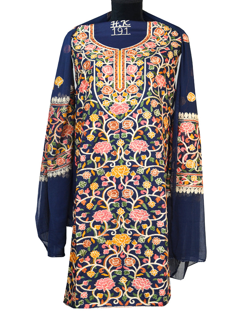 unstitched 3piece embroidery suit fabric FS009