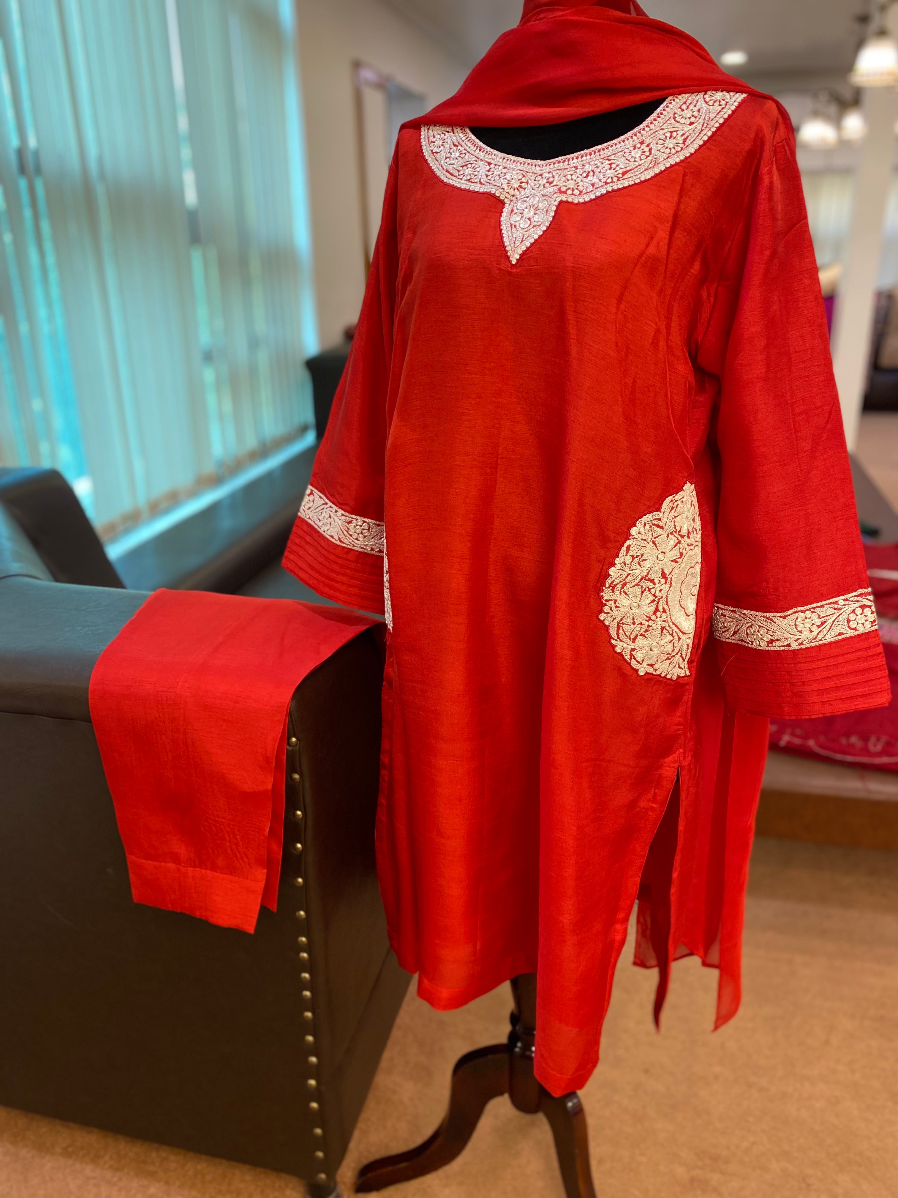 Tilla kurta set 3pc stitched