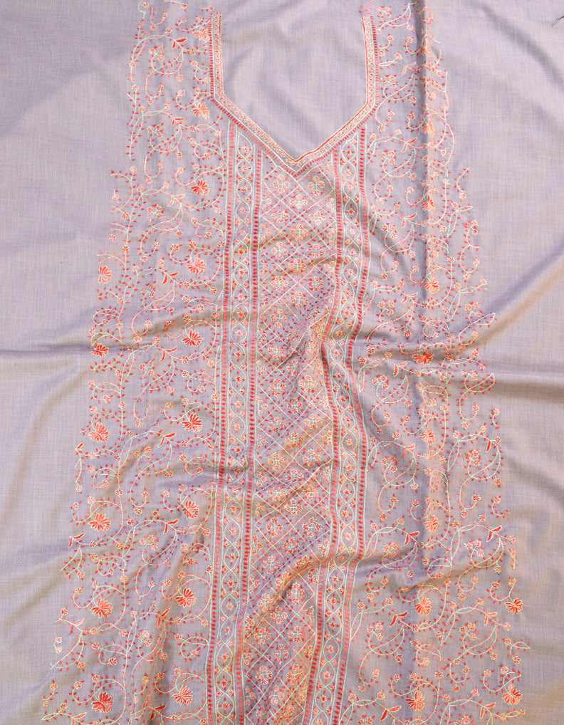 bubble-gum pink unstitched hand sozni fabric HSHS008