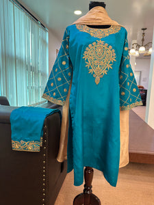 Tilla kurta set puresilk