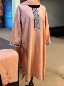 Hand embroidered kurta set 3pc stitched pbks613