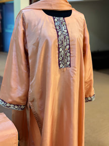Hand embroidered kurta set 3pc stitched pbks613