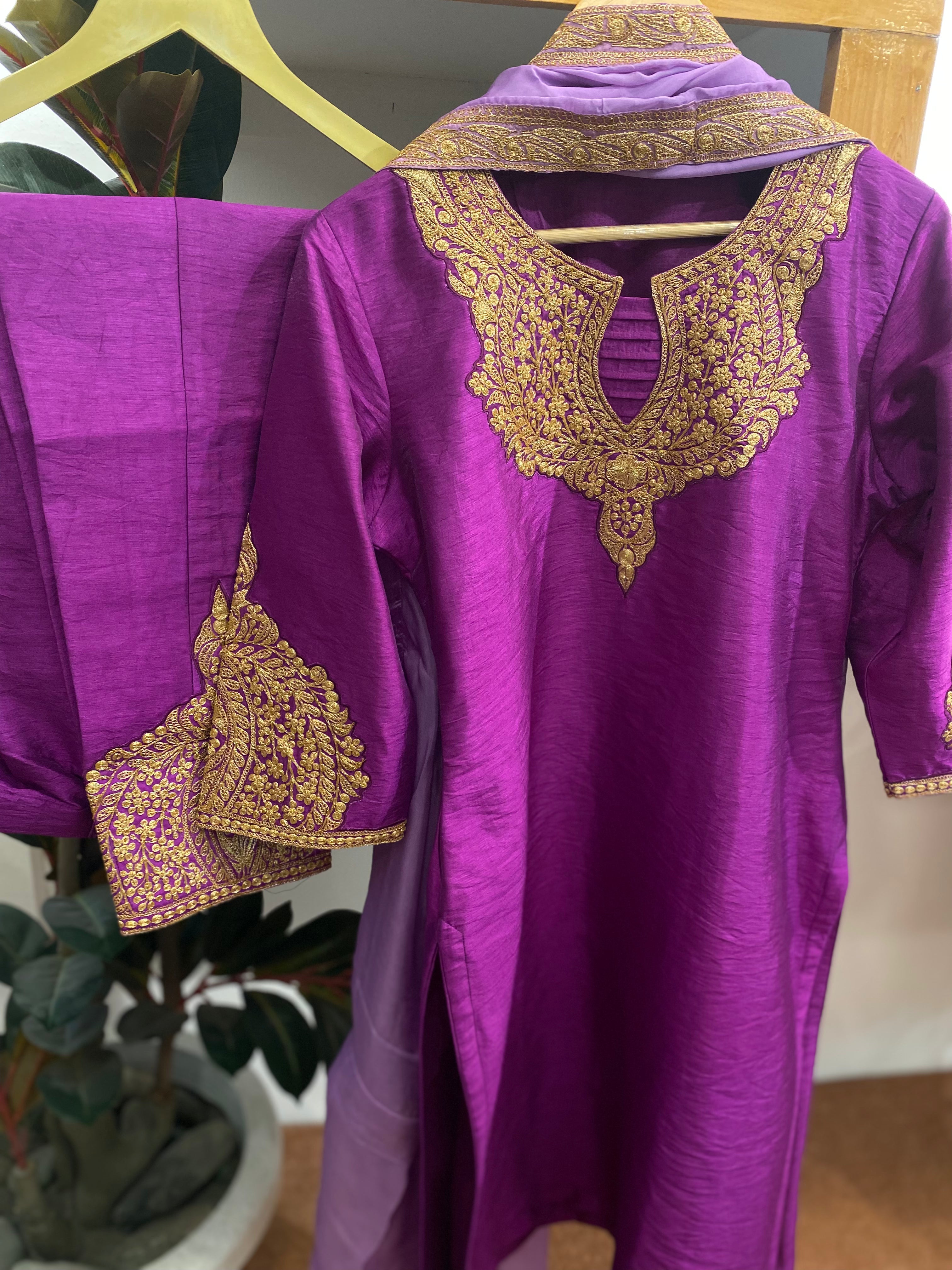 Tilla kurta set 3pc stitched