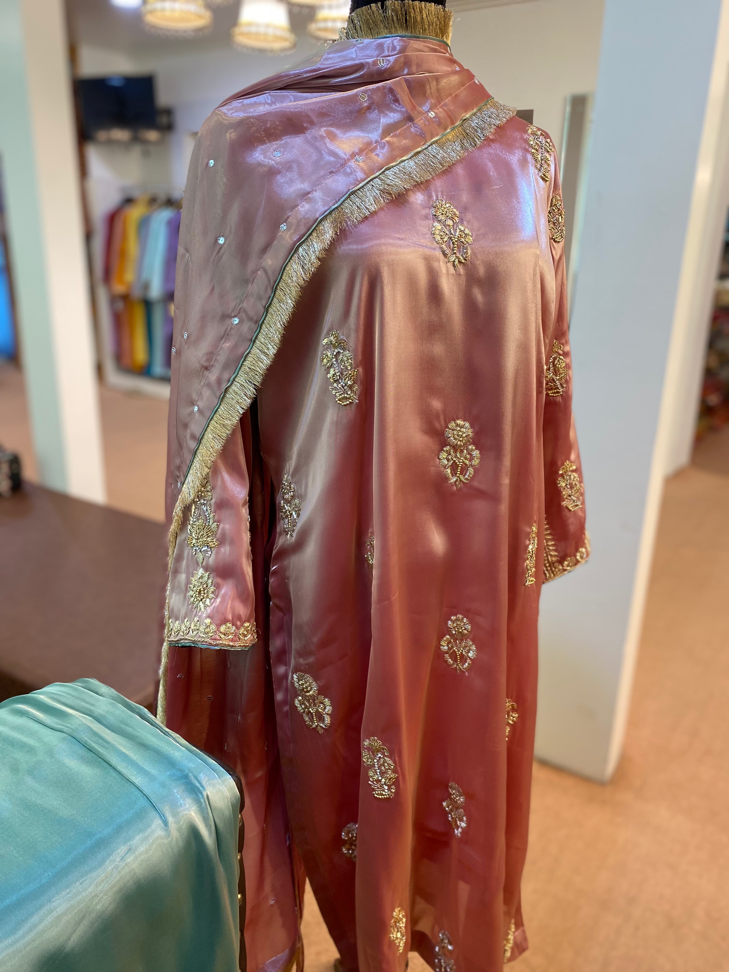 Hand embroidered dress 3pc stitched