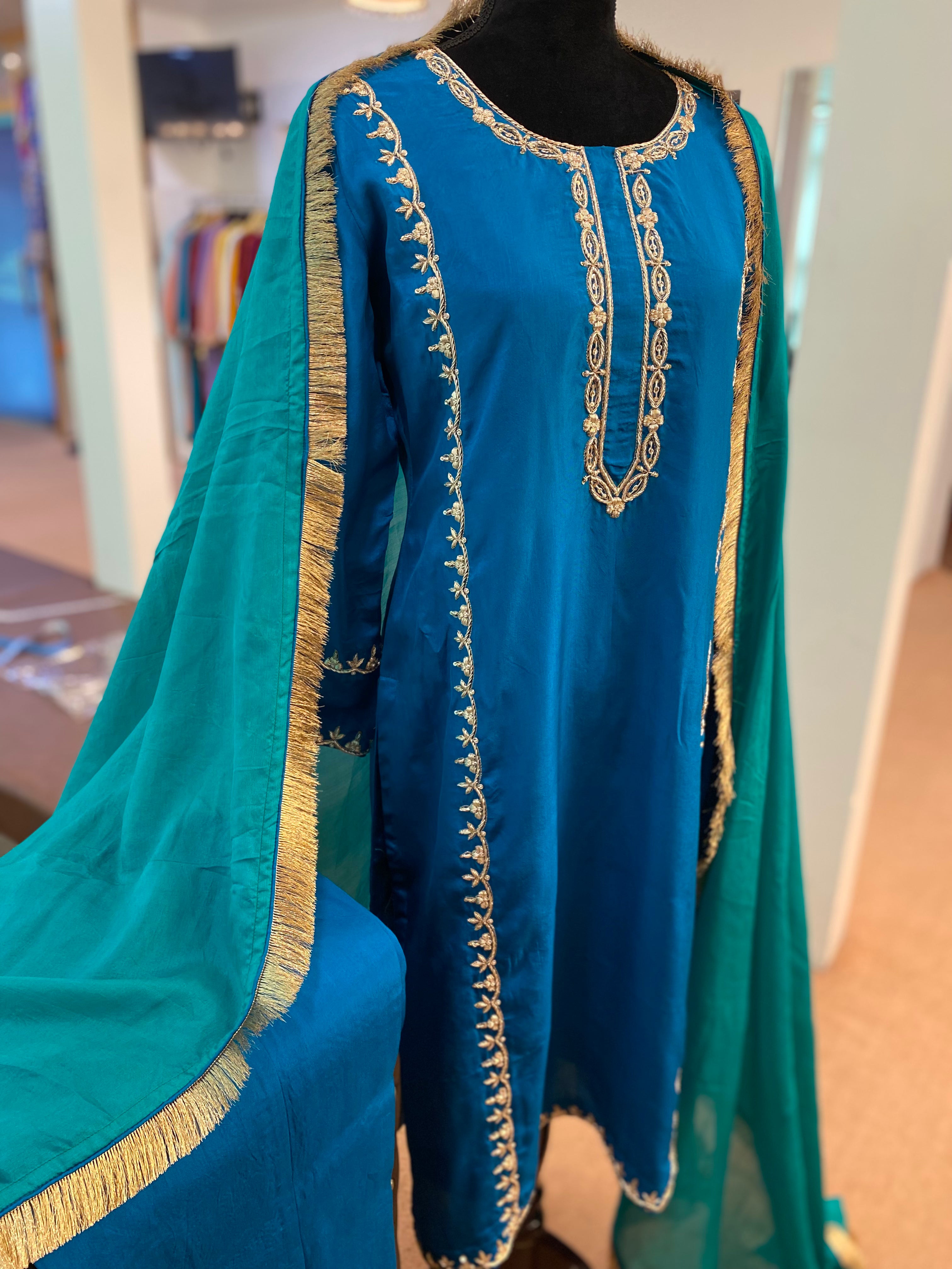 Pure silk dress 3pc stitched