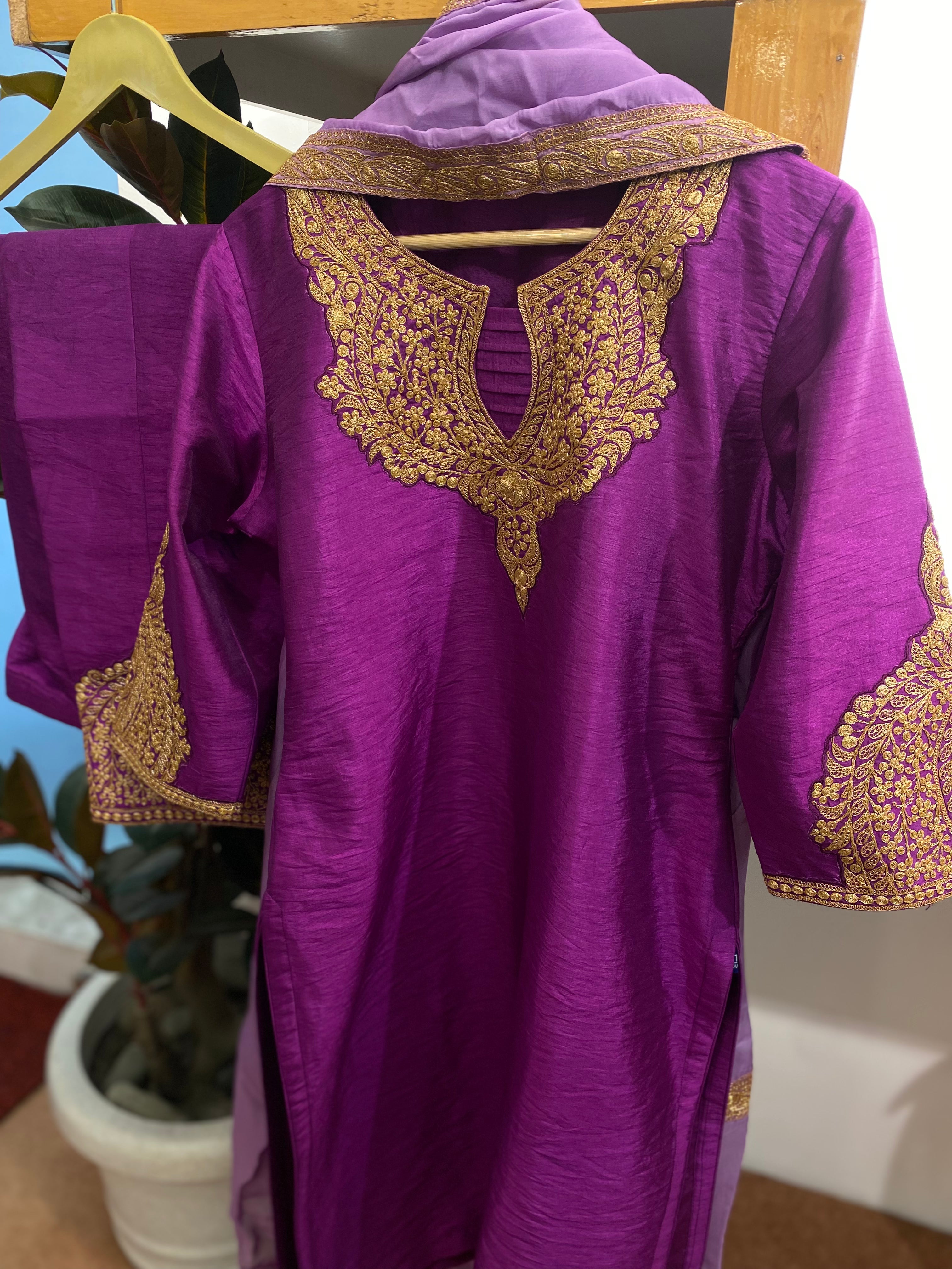 Tilla kurta set 3pc stitched