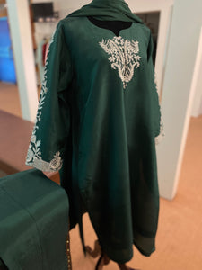Hand embroidered kurta set 3pc stitched pbks442
