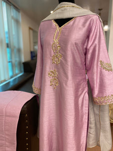 Hand embroidered dress 3pc stitched