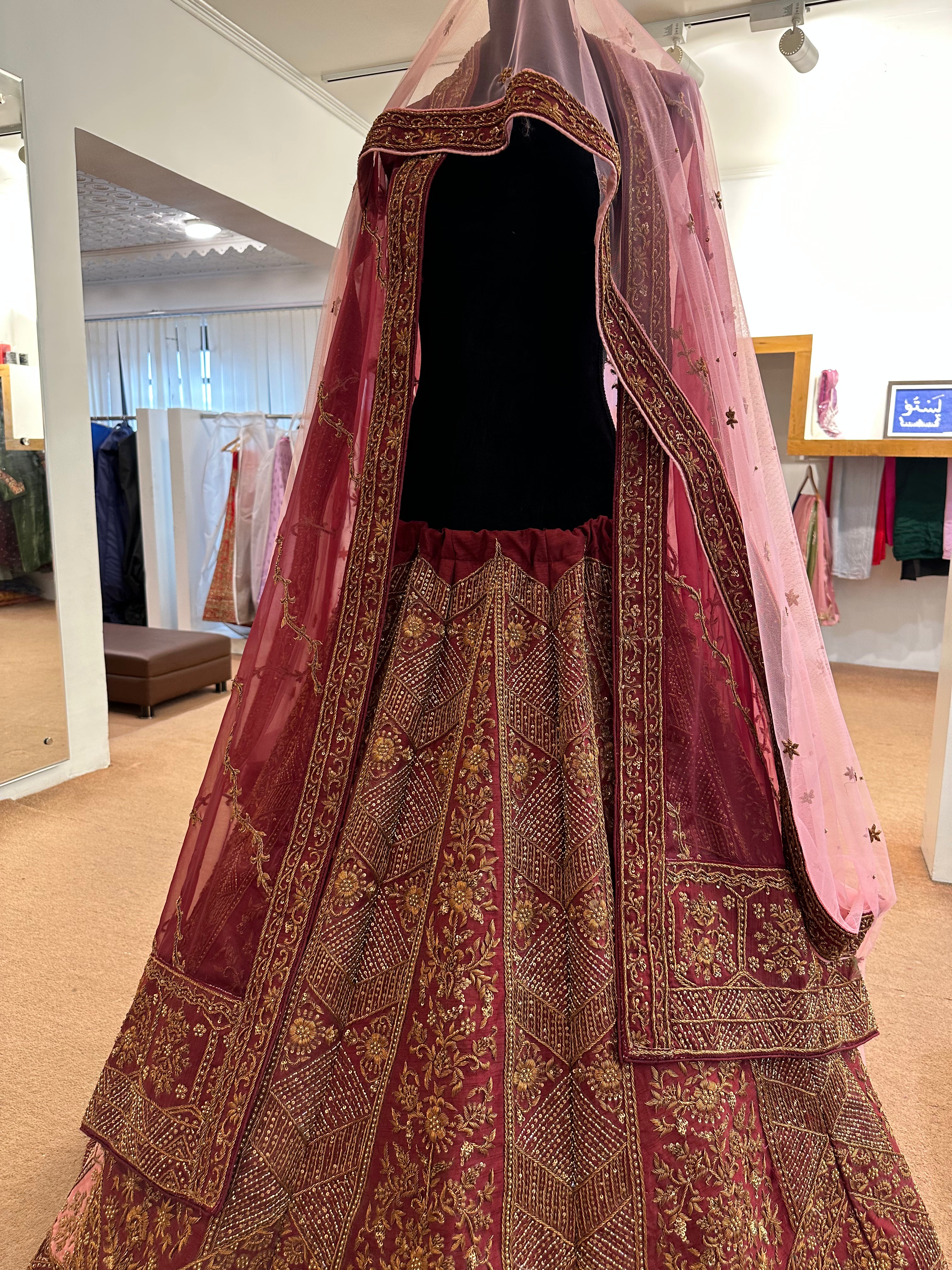 Handembroidered Bridal lehanga