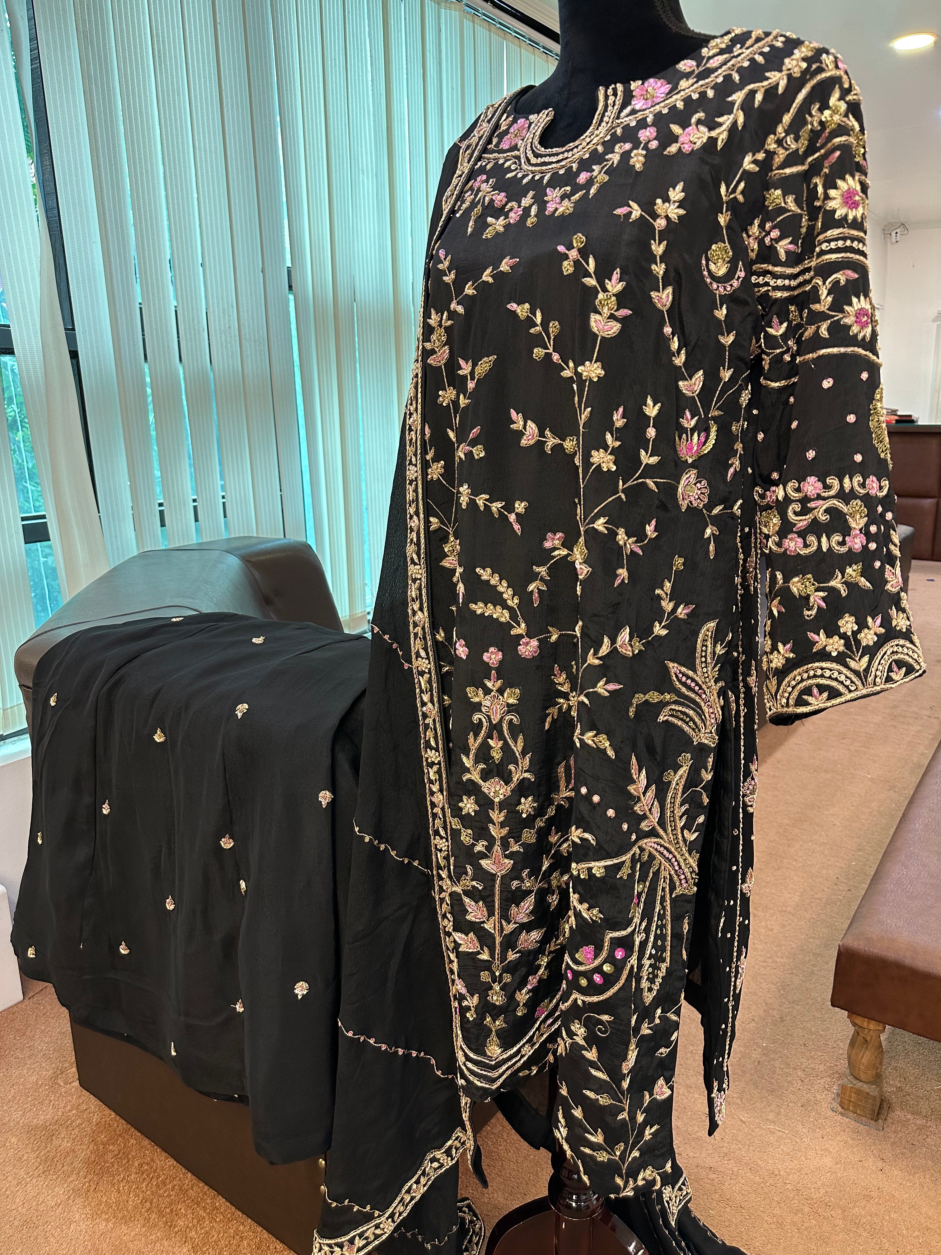 Handembroidered sharara set