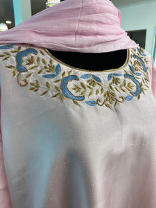 Hand embroidered kurta set 3pc stitched pbks426