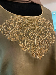 Hand embroidered kurta set 3pc stitched pbks424