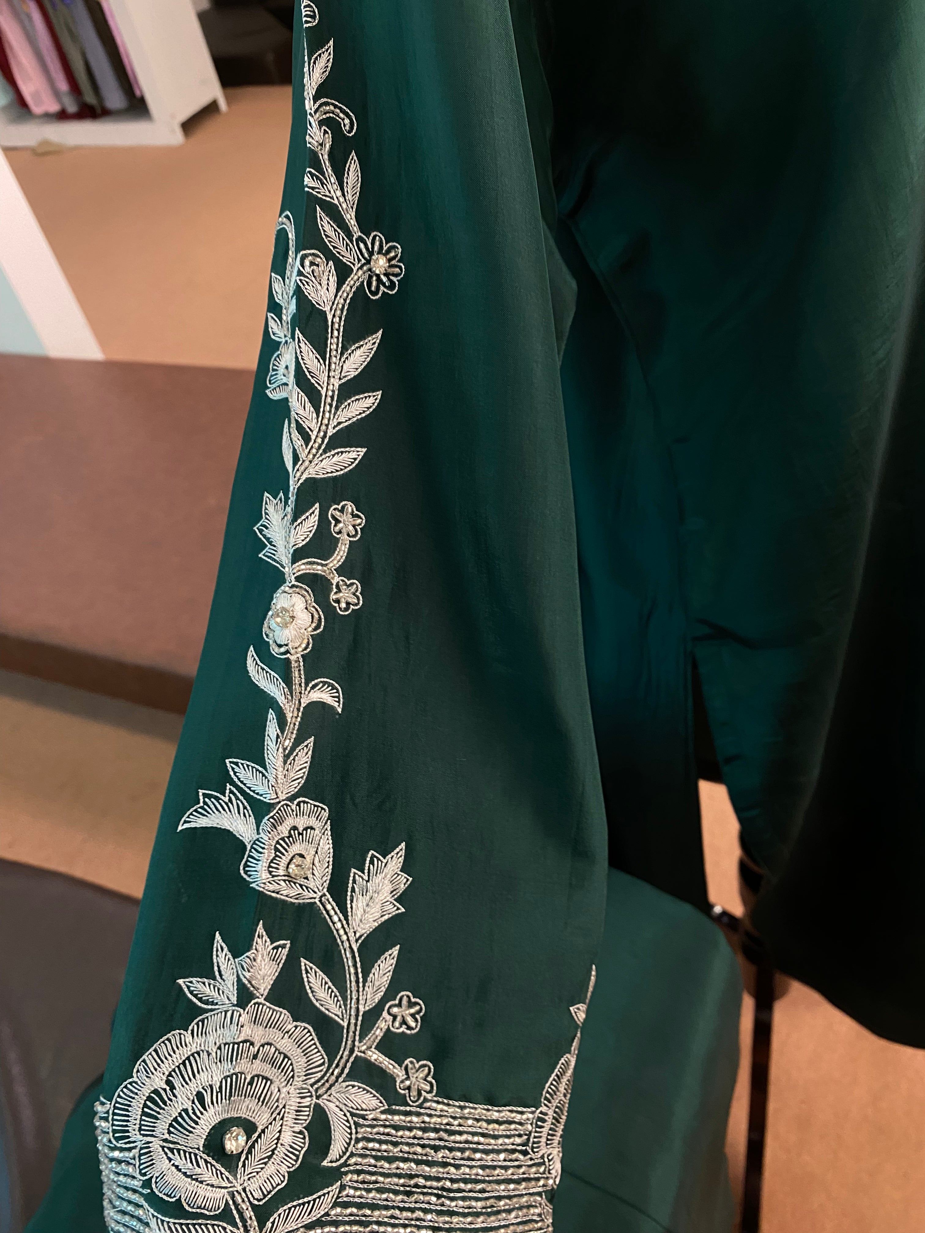 Hand embroidered kurta set 3pc stitched pbks442