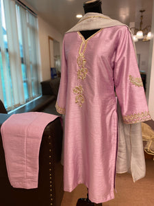 Hand embroidered dress 3pc stitched
