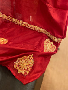 Pure silk Tilla kurta set 3pc stitched