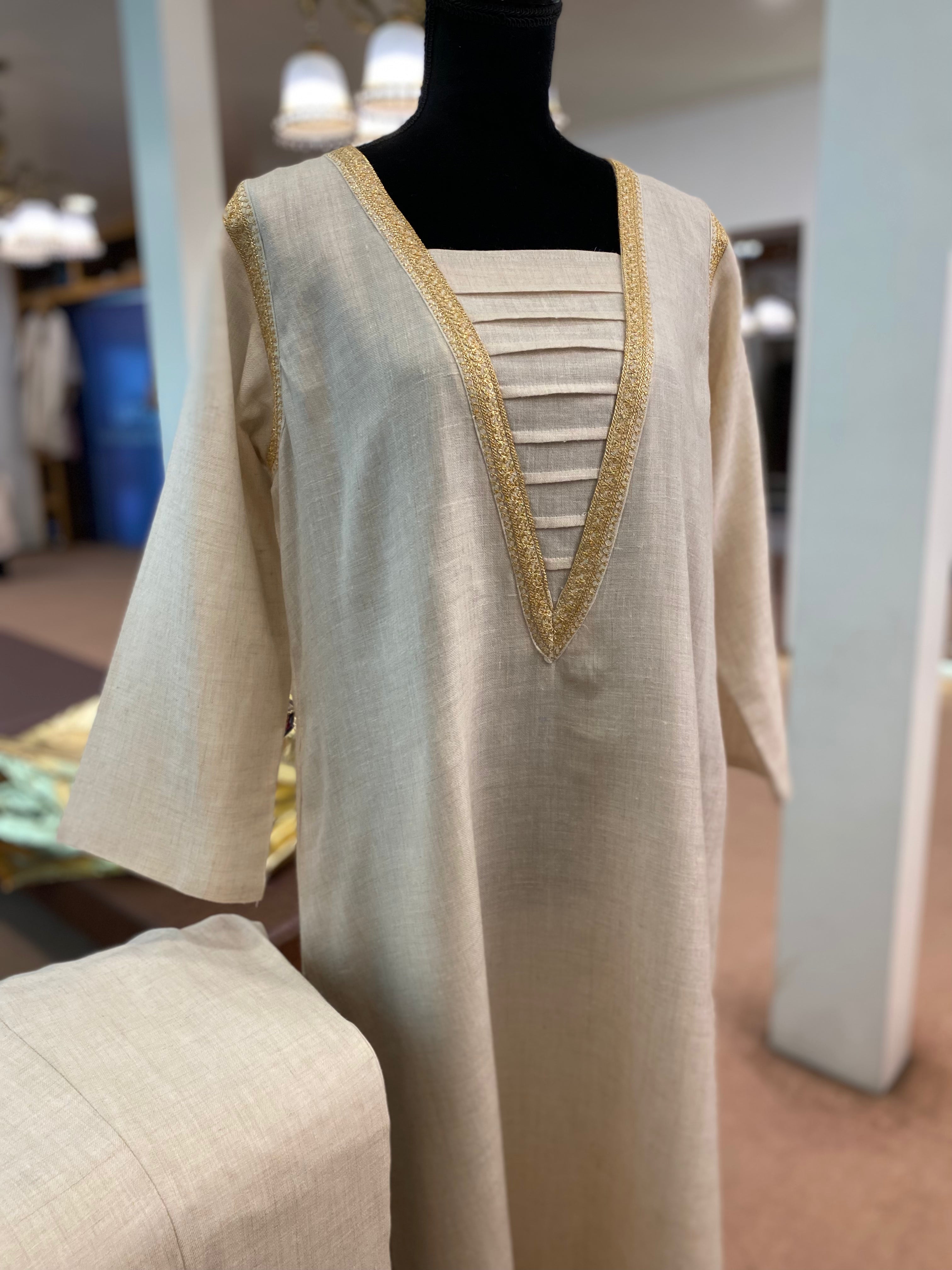 Pure pashmina blend kurta set 2pc with hand tilla PWB158