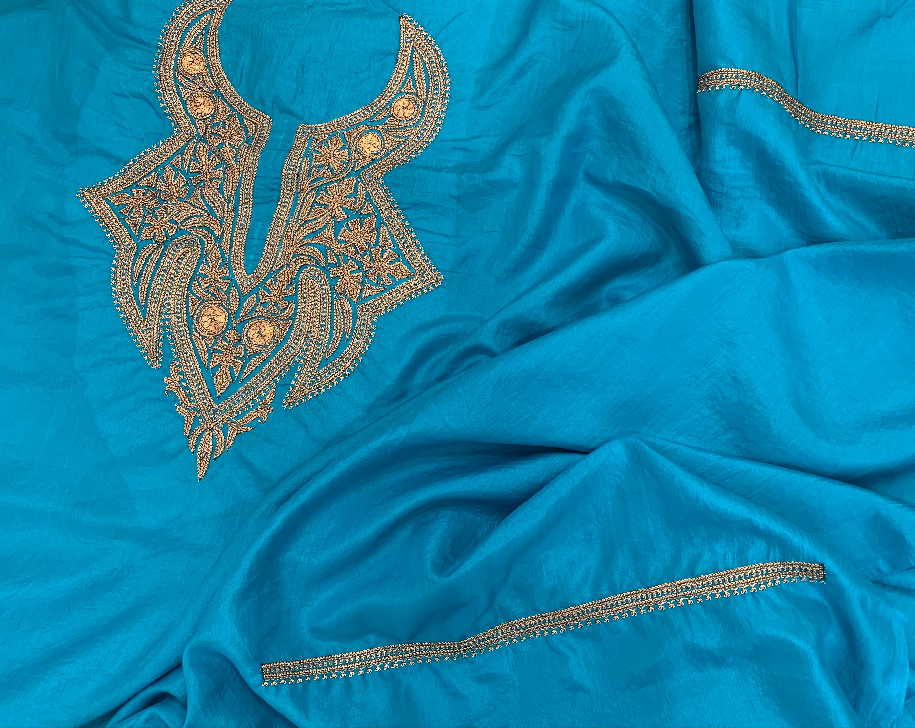 Hand Tilla 2pc unstitched pure silk