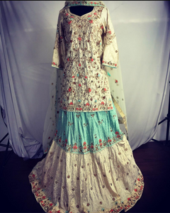Hand embroidered Bridal Dress - Pastau
