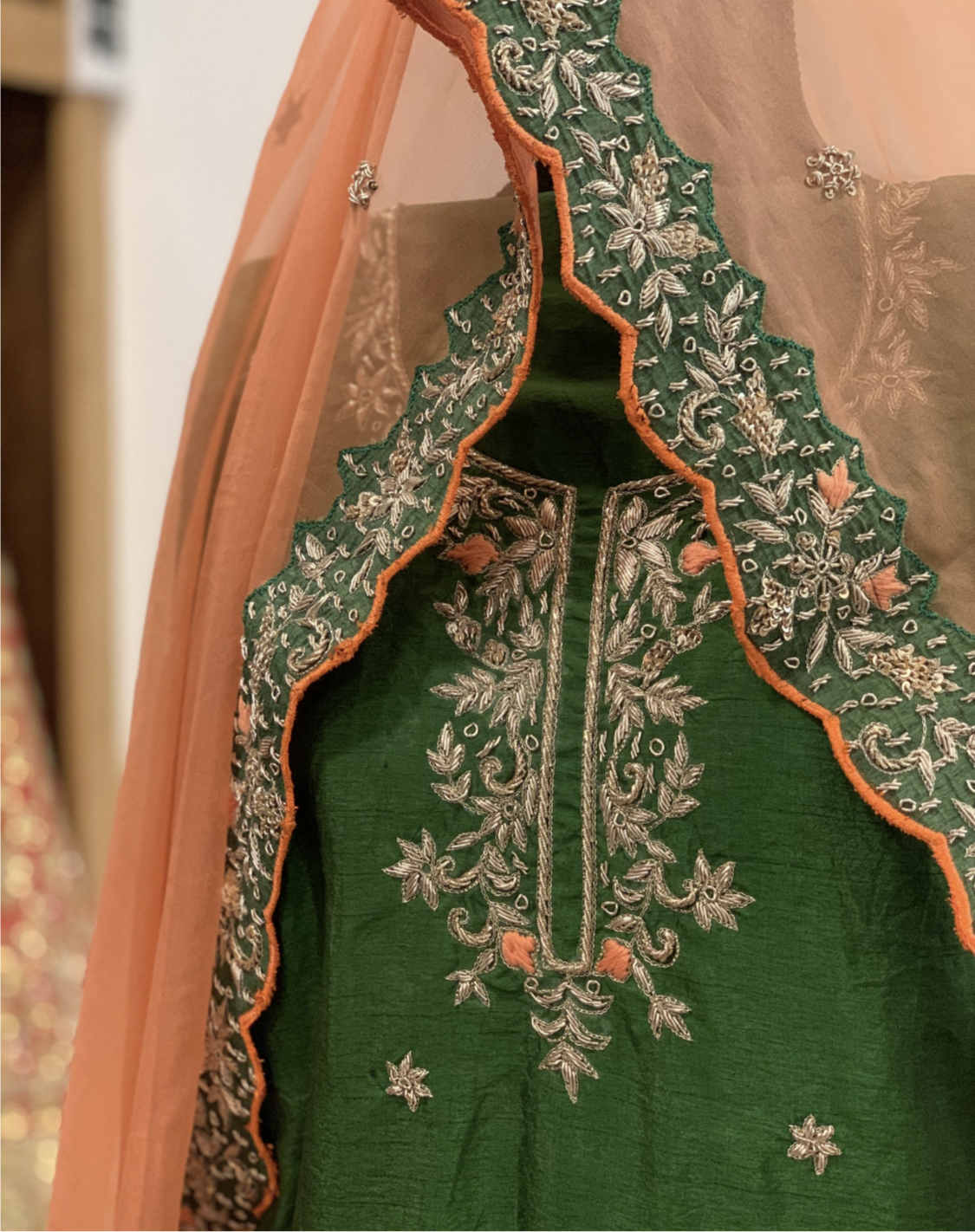 Handembroidered Sharara Dress - Pastau