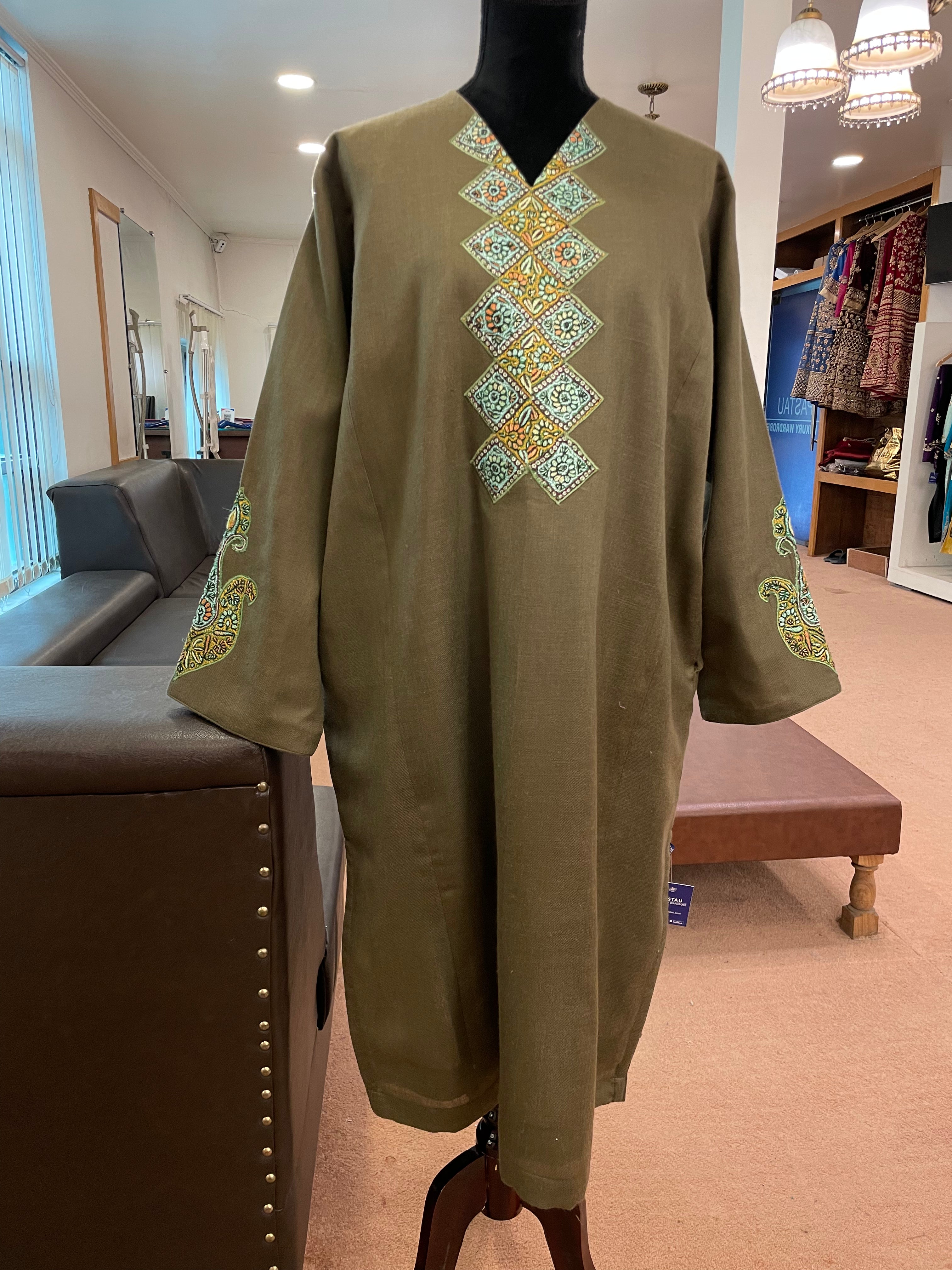 Purepashmina blend pheran Pwb250