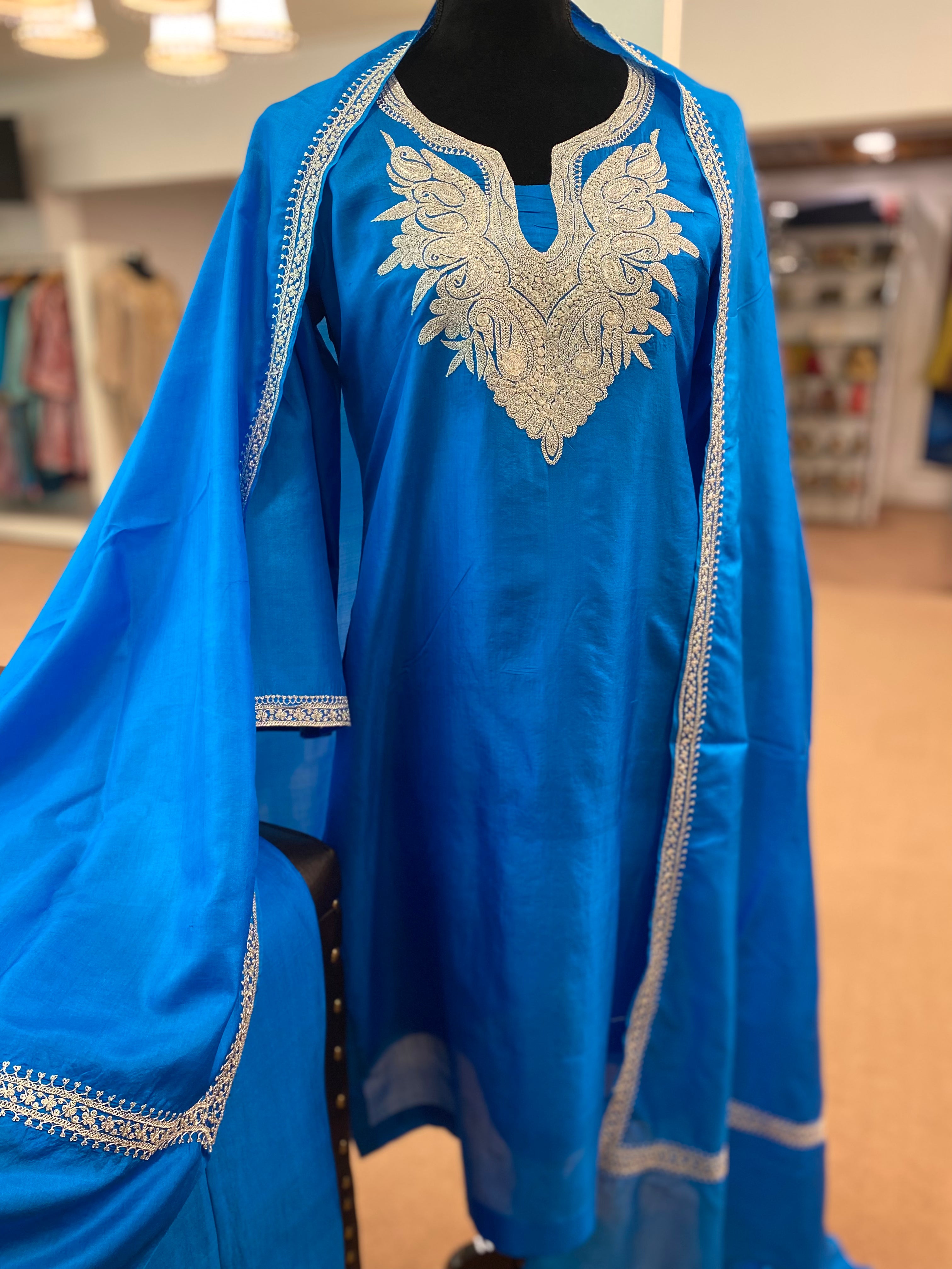 Hand Tilla pure silk 3pc stitched