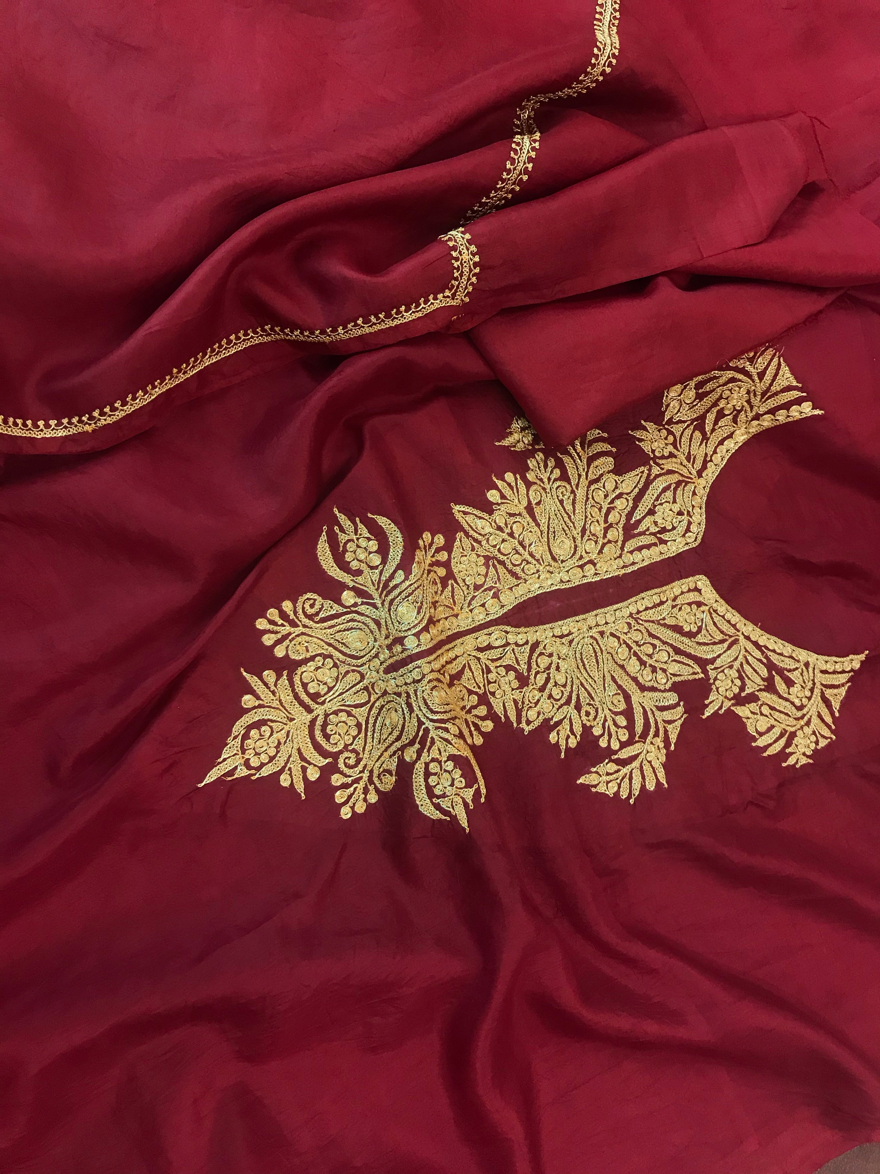 Hand Tilla pure silk 3pc suit unstitched