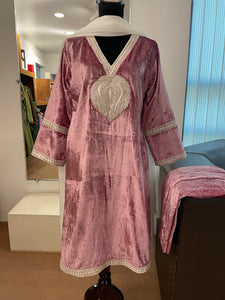 Velvet kurta set