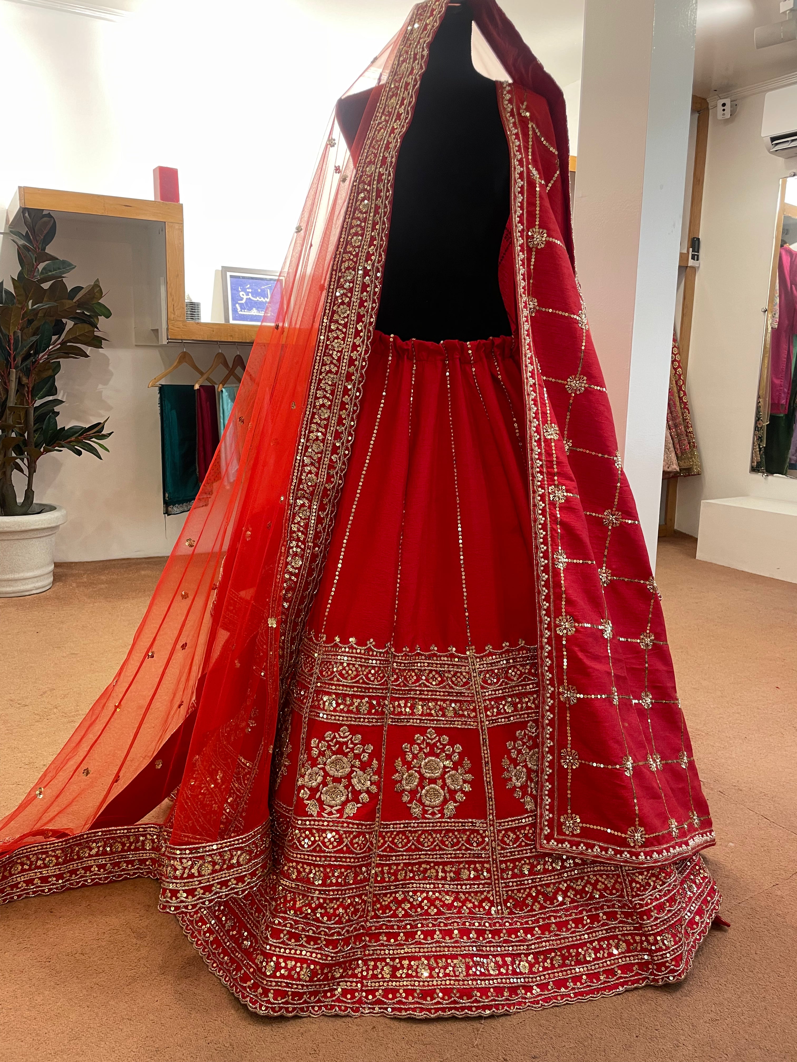 Red Bridal lehanga