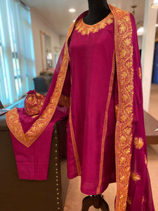 Tilla  suit 3pc stitched with potli