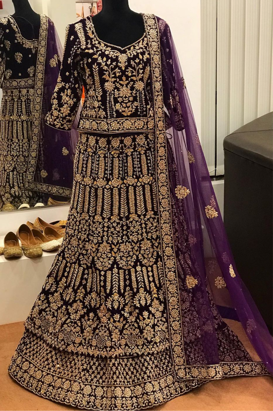Handembroidered Bridal Lehanga - Pastau