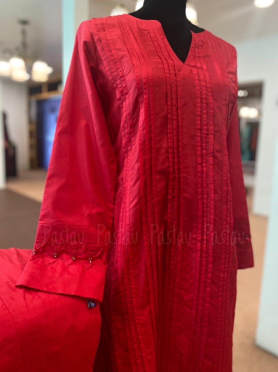 Pure silk 2pc stitched