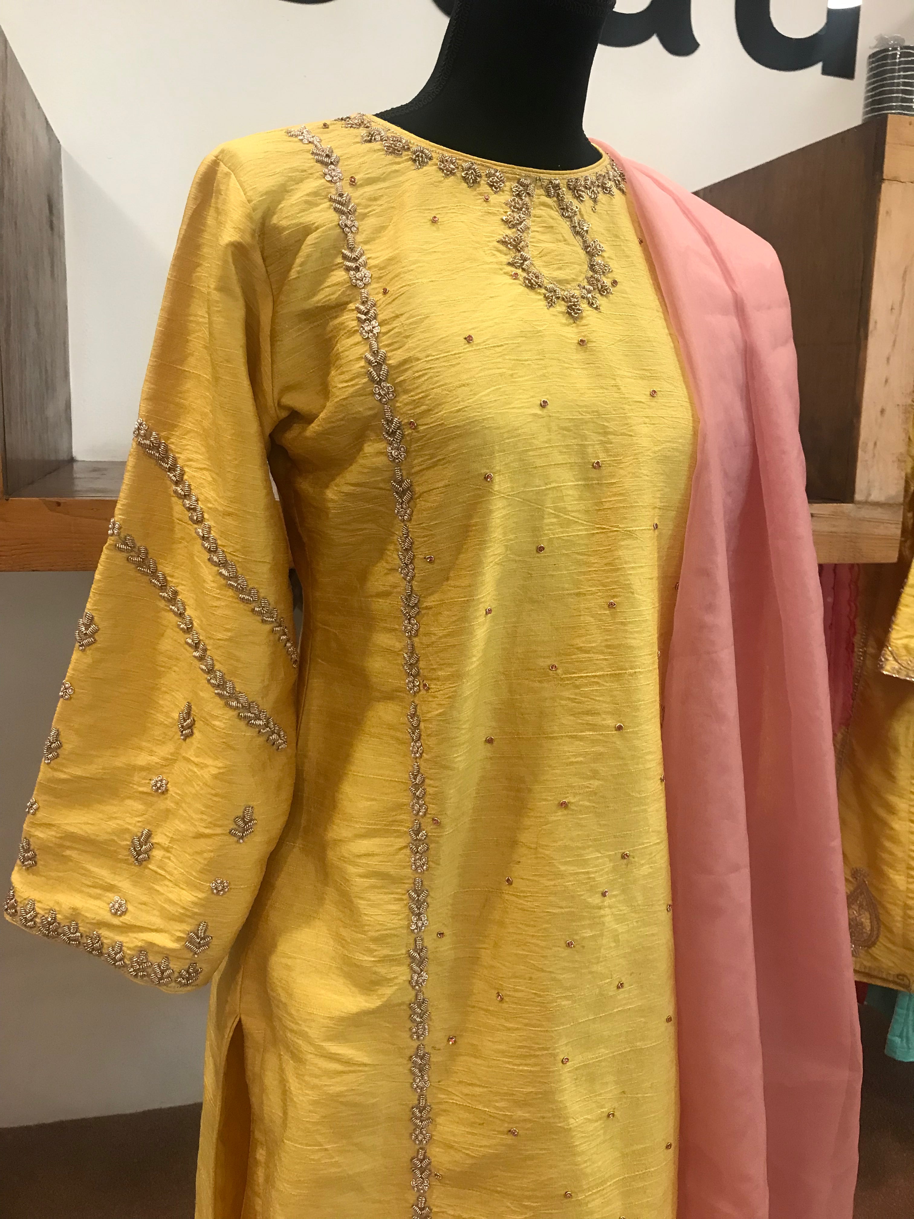 Hand embroidered Dress 3pc stitched