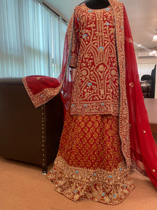 Red bridal dress