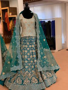 Hand embroidered Bridal Lehanga