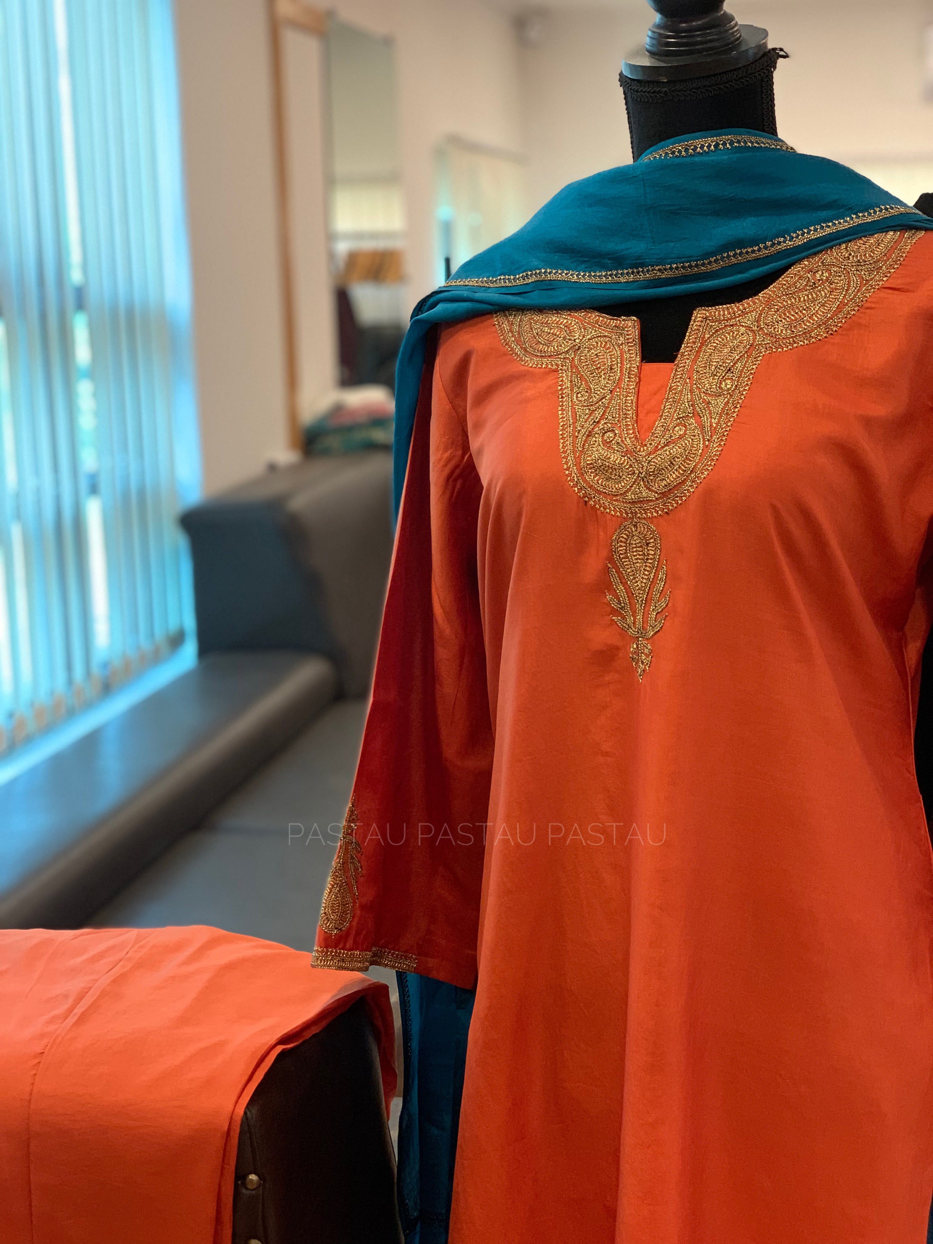 Hand Tilla pure silk 3pc stitched