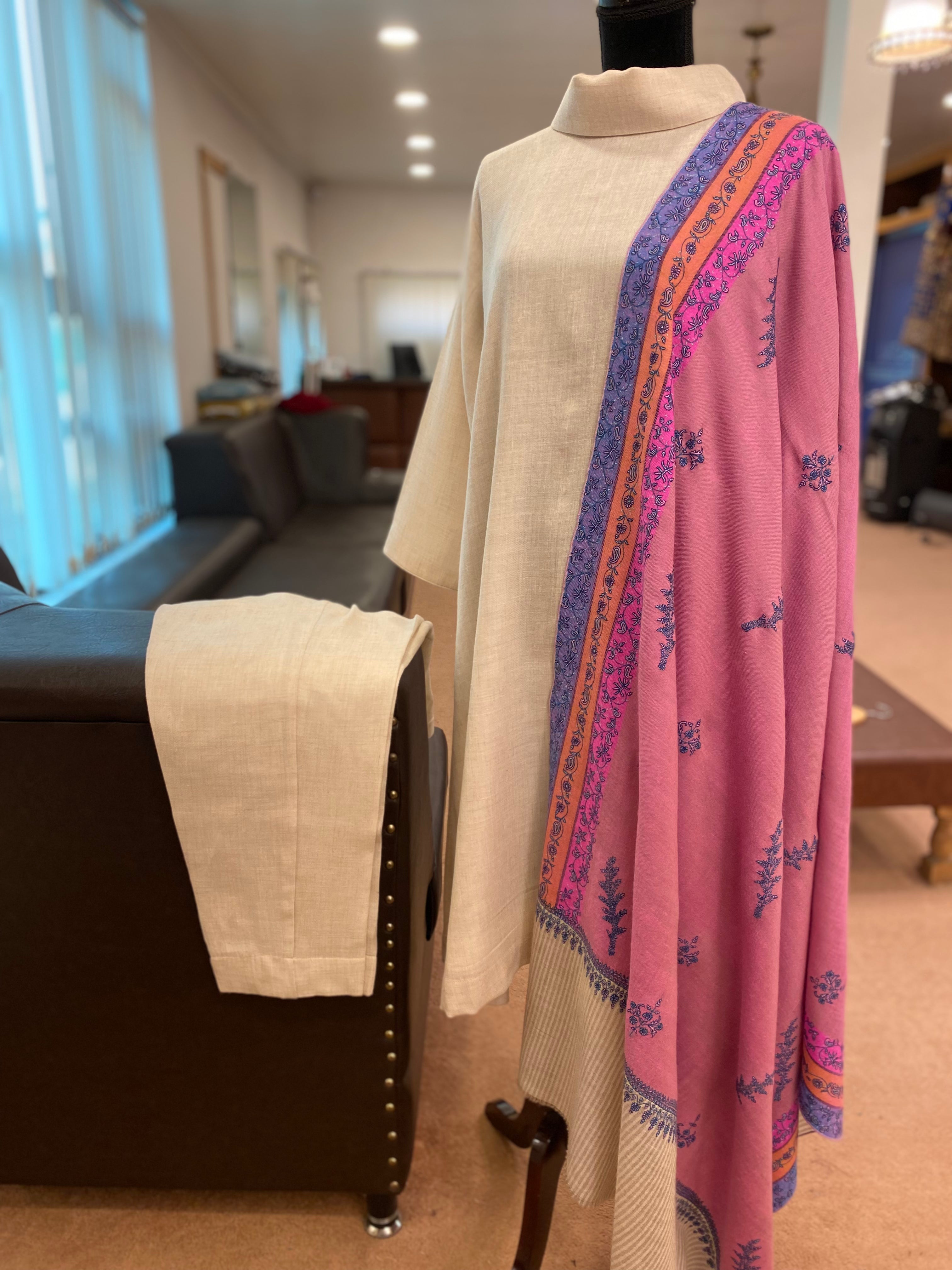 Pashmina blend 2 piece kurta set