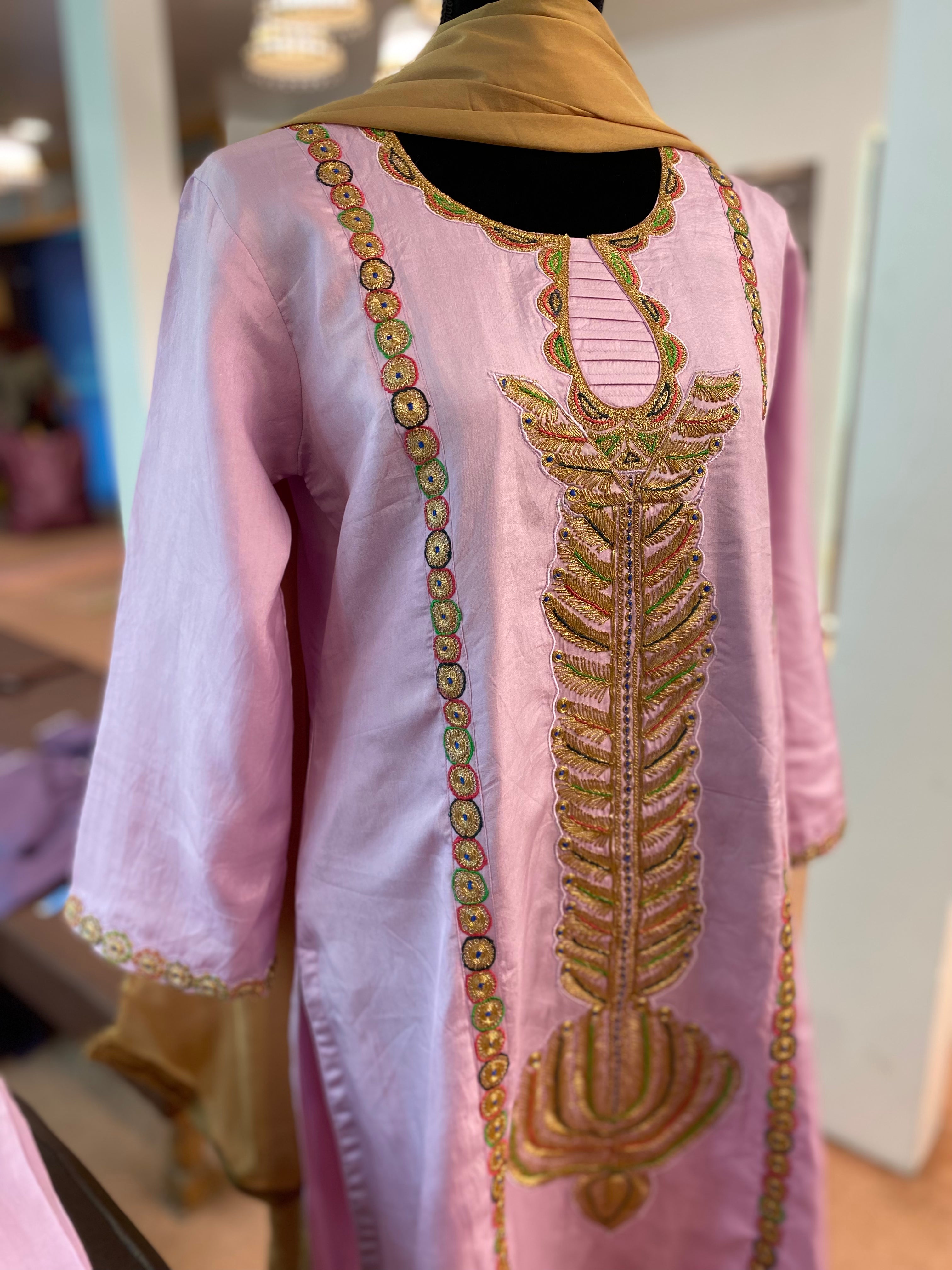 Pure silk tilla kurta set mtks365