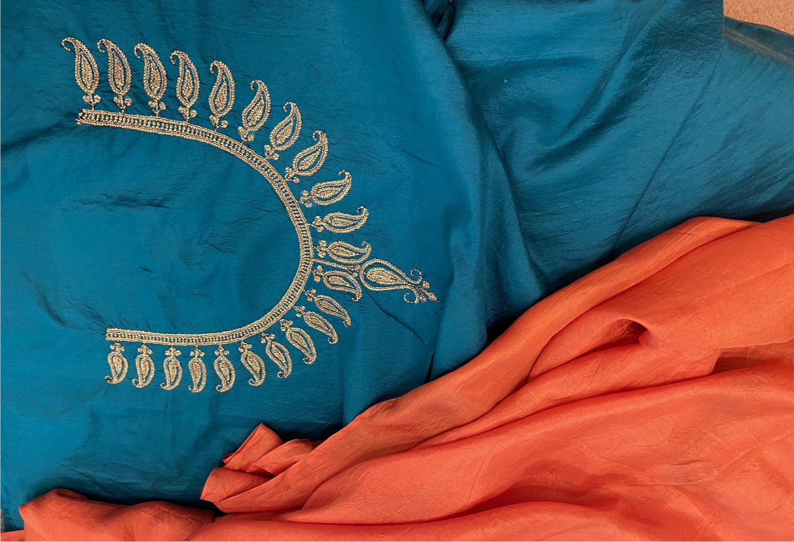 Hand Tilla 3pc unstitched in pure silk