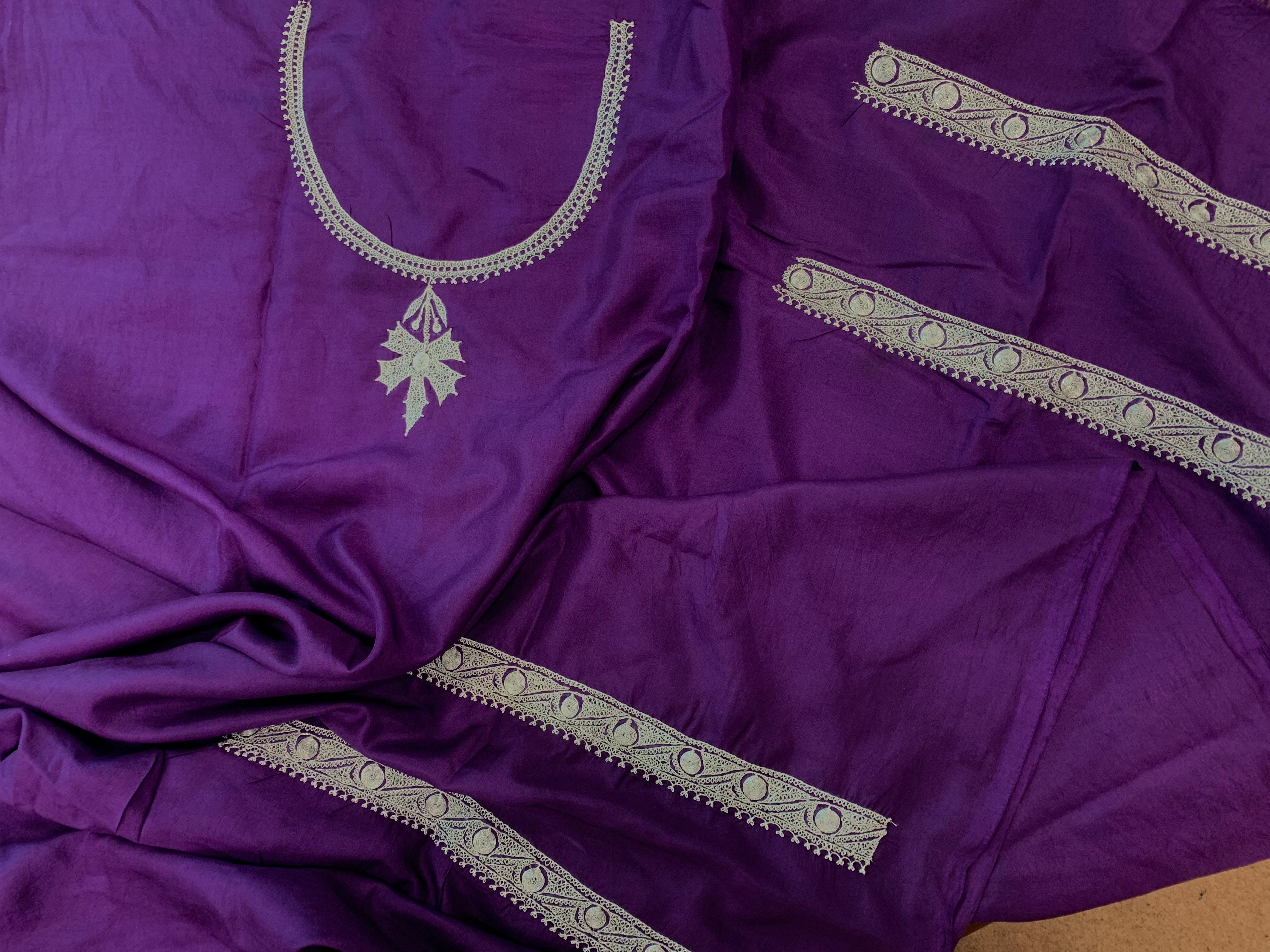 Hand tilla pure silk 3 pc unstitched