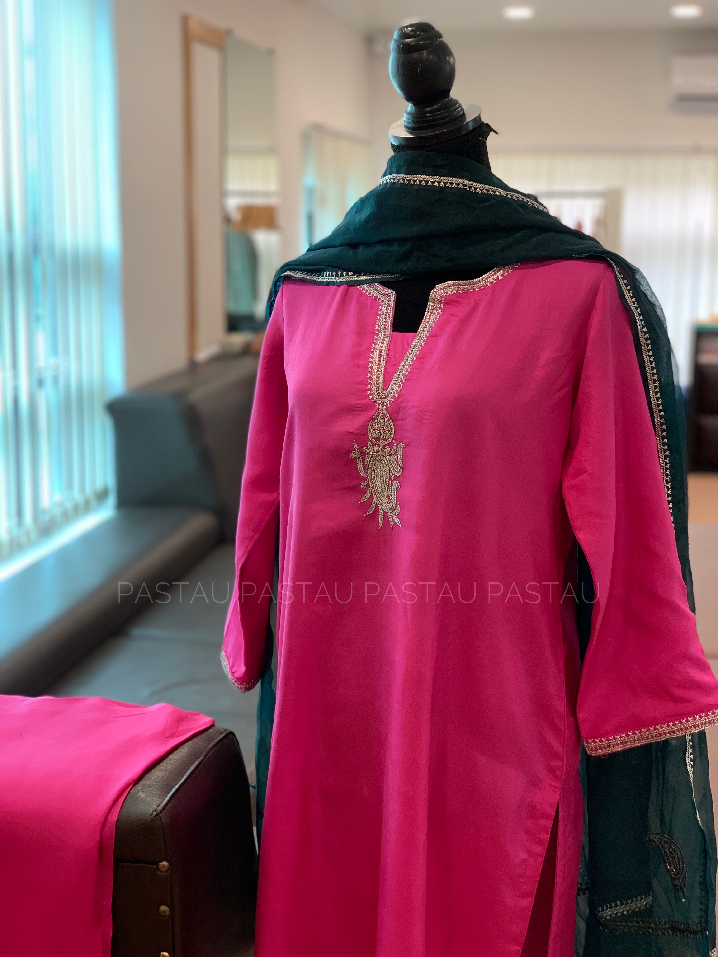 Hand Tilla Pure silk 3pc stitched