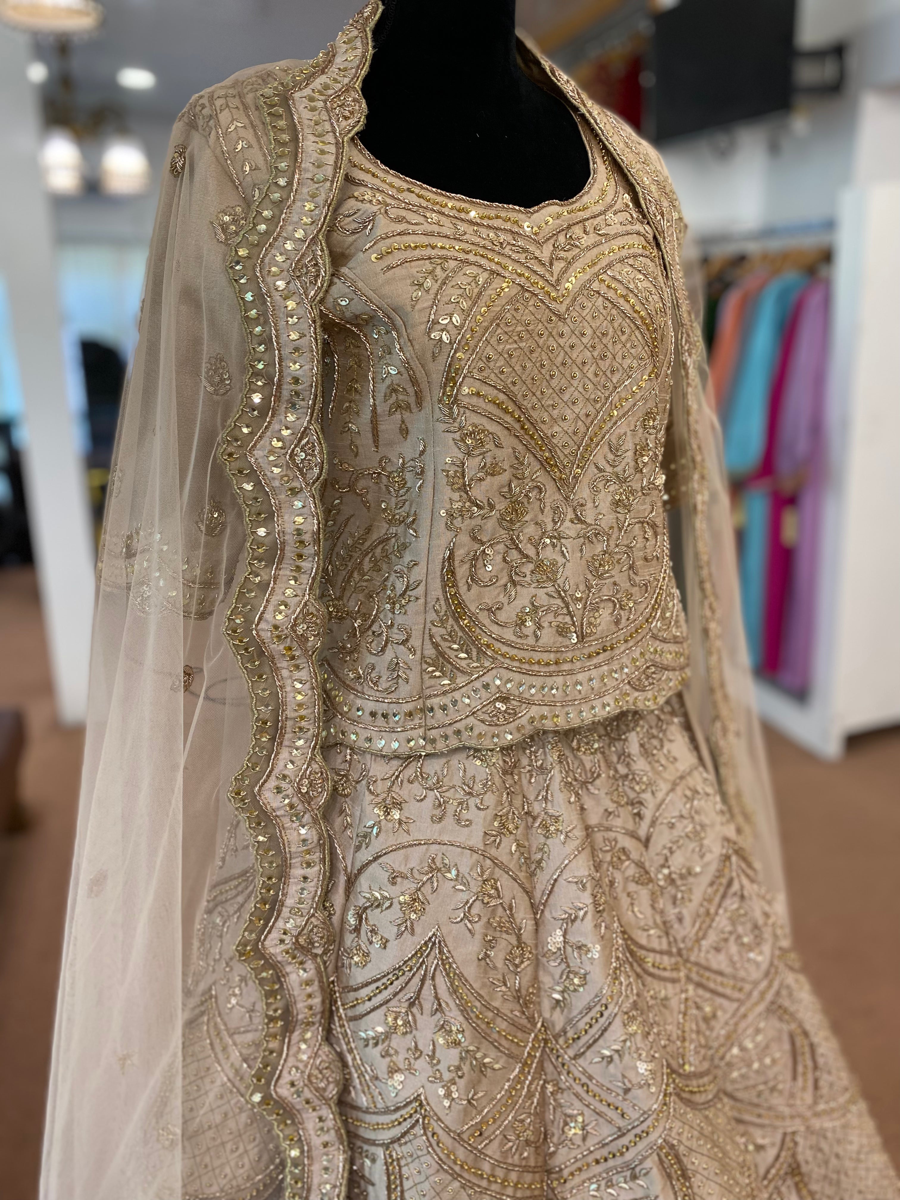 Bridal hand embroidered Lehanga