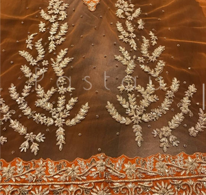 Hand embroidered suit unstitched - Pastau