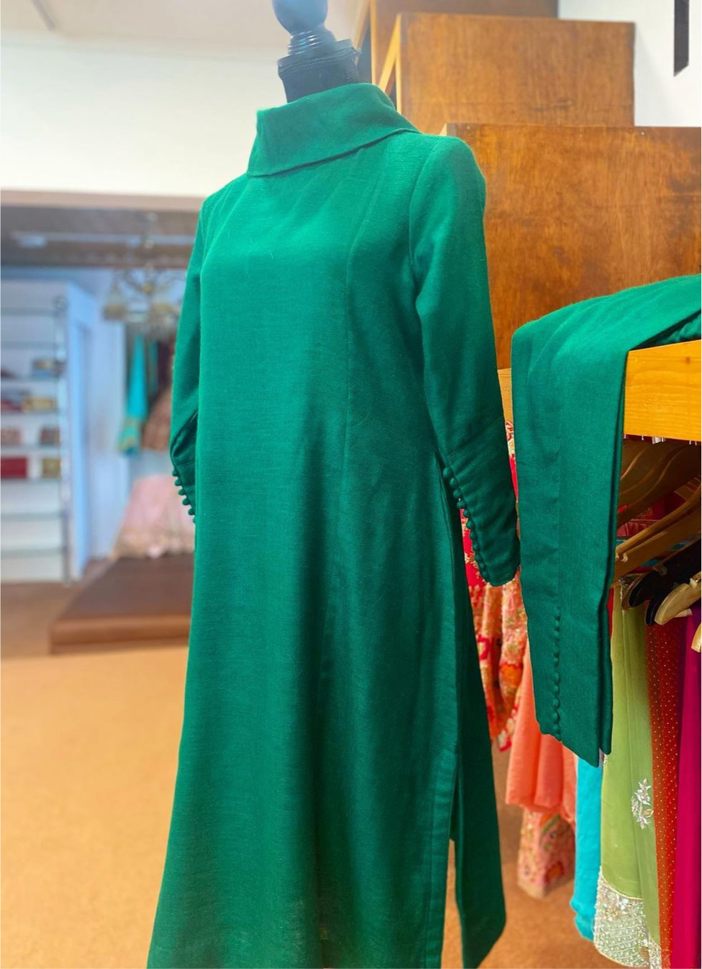 Pure pashmina Blend 2 pc dress stitched