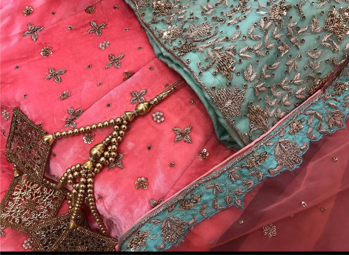 Handembroidered Bridal Lehanga - Pastau