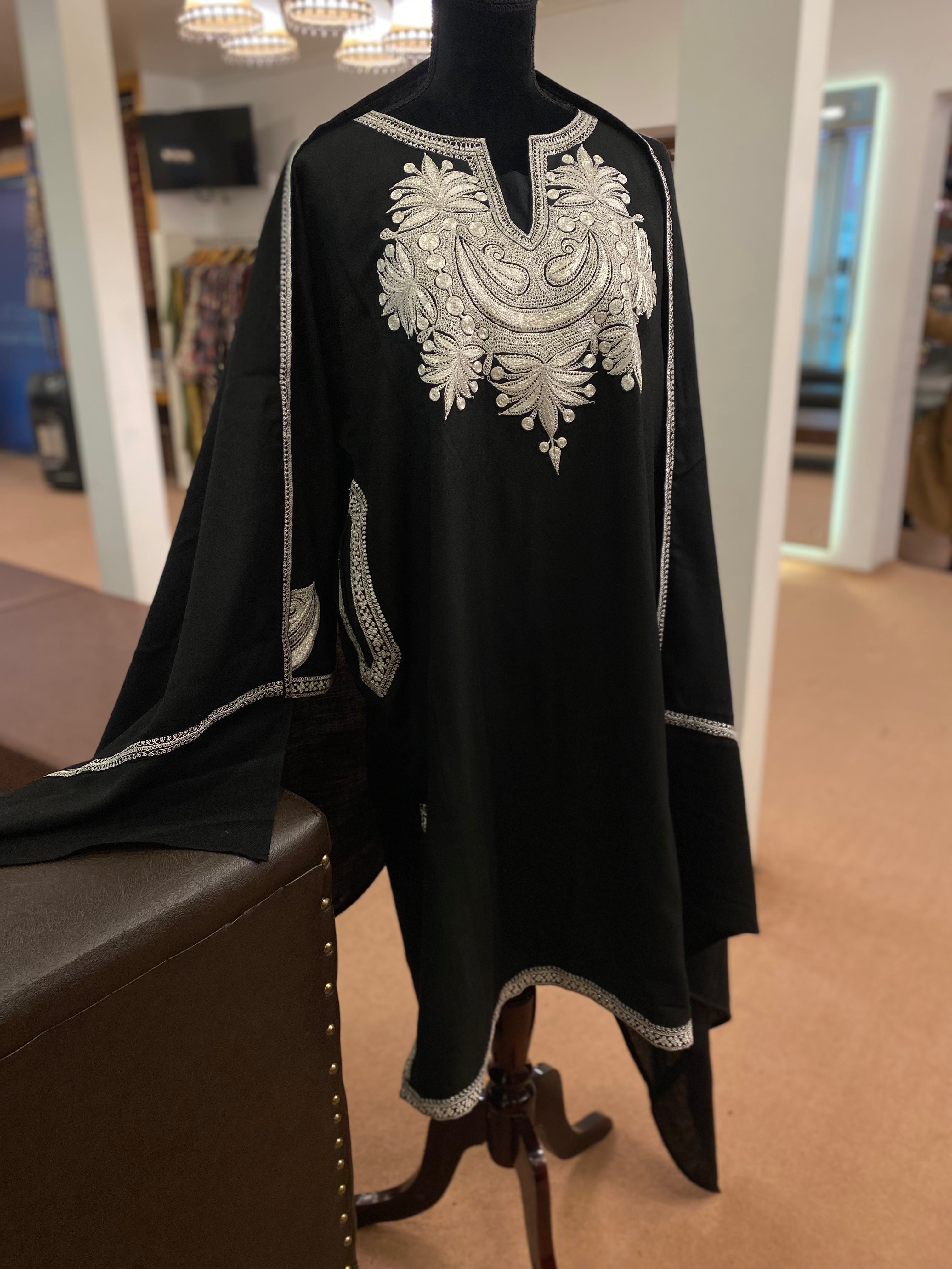 Pashmina blend pheran with shawl