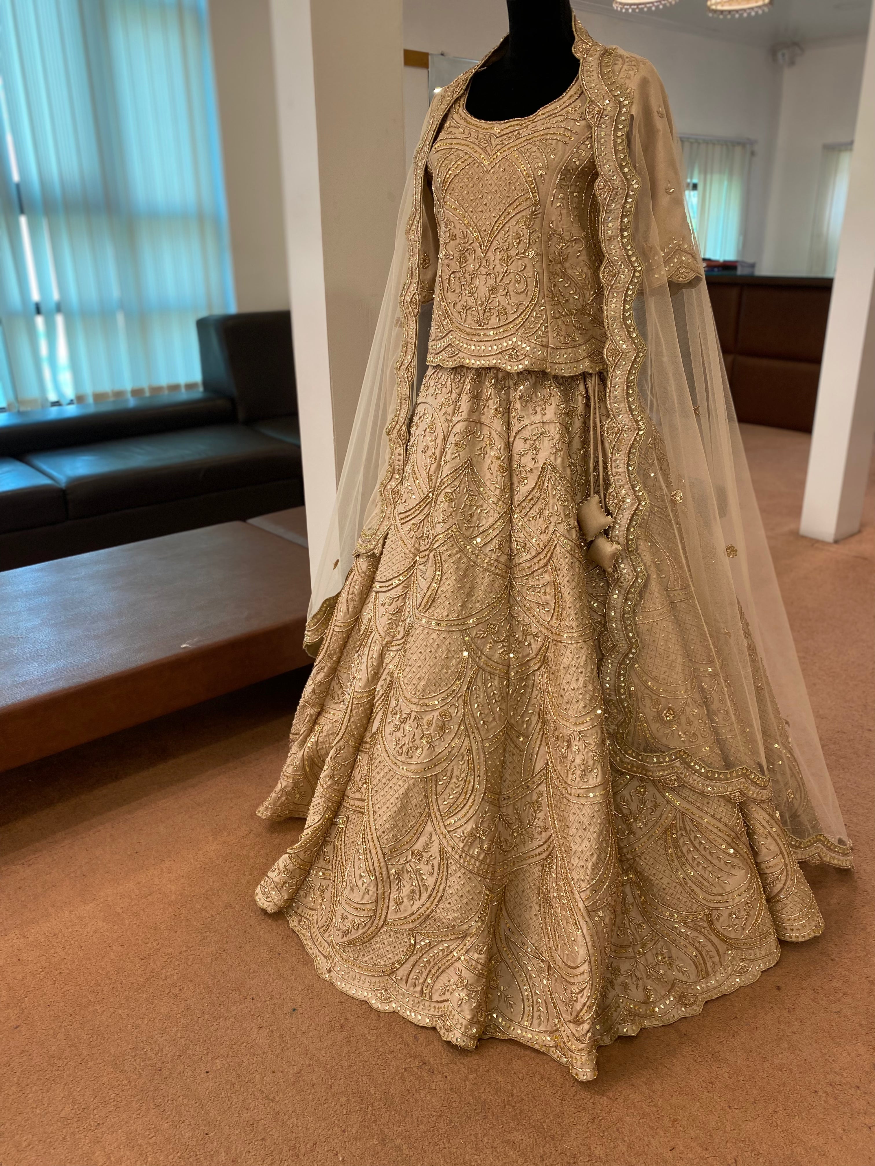 Bridal hand embroidered Lehanga